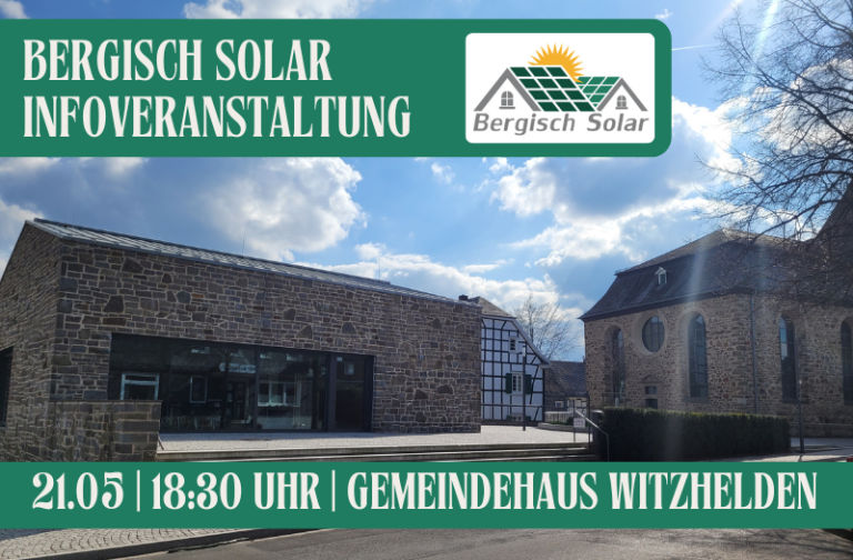 Bergisch Solar Infoveranstaltung über dynamische Stromtarife, Blackouts und vieles Mehr!